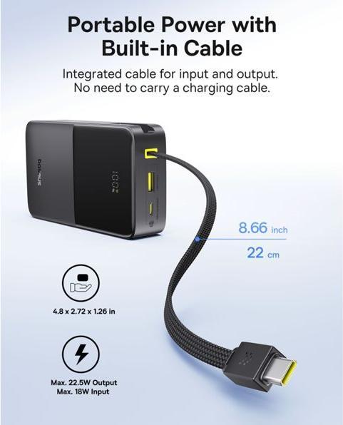 Produktbild Baseus EnerFill FC51 Bipow2 Pro Power Bank 22,5W 20000mAh (20000 mAh, 22.50 W, 74 Wh)