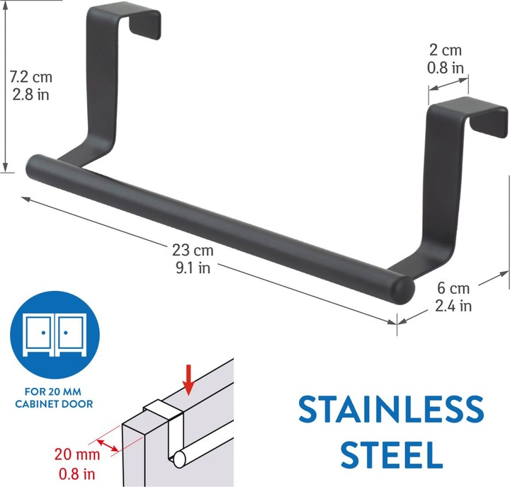 Actual product image Tatkraft Door towel rail