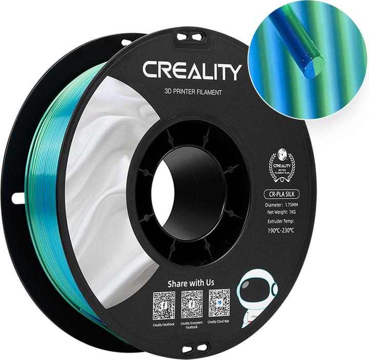 Produktbild Creality CR-Seide (PLA, 1.75 mm, 1000 g, Grün, Blau)