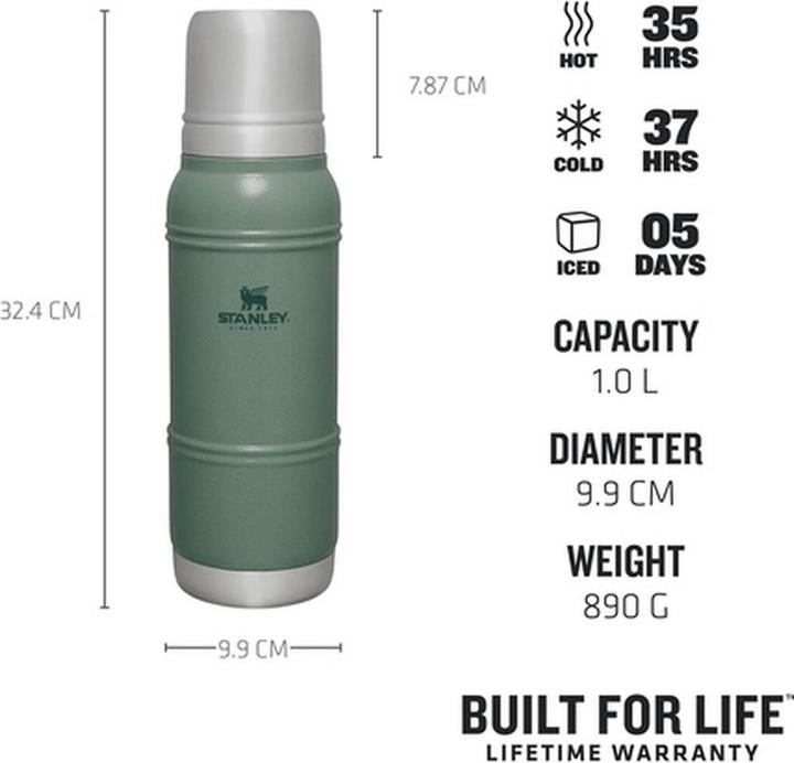 Produktbild Stanley 1913 - The Artisan Thermal Bottle 1.0L / 1.1 QT - Hammertone Green (1 l)