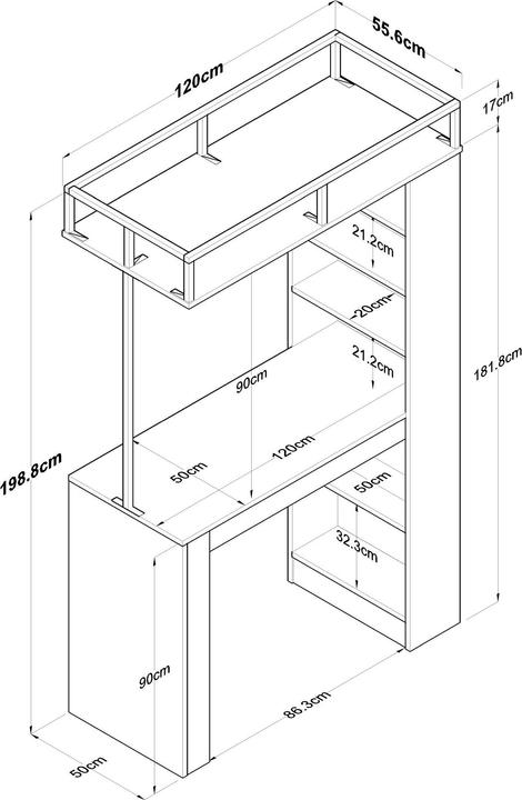 Produktbild Skye Decor Esstisch (120 x 56 x 199 cm)