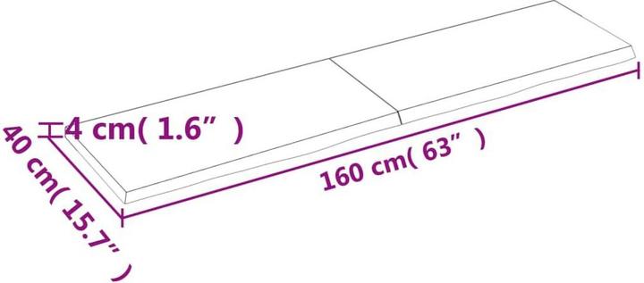 Produktbild vidaXL Tischplatte (160 x 40 cm)