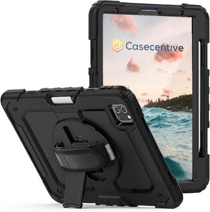 Casecentive Handstrap Pro Hardcase with Handle (Apple iPad Pro 12.9 2018, Apple iPad Pro 12.9 2020, Apple iPad Pro 12.9 2021)