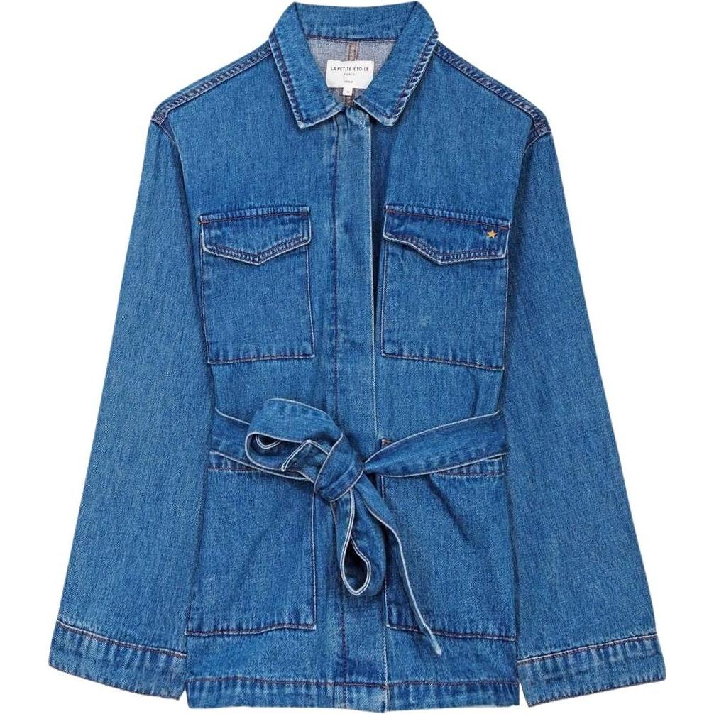 La Petite Étoile, Damen, Jacke, jeansjacke damen a petite étoie vocy (L), Grau, L
