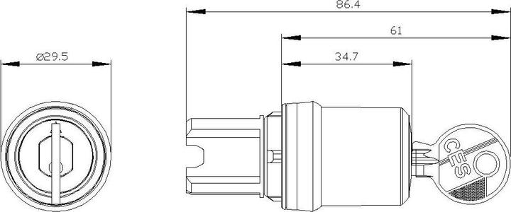 Actual product image Siemens Key switch