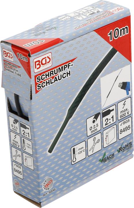 Immagine prodotto BGS Box gauine termorestringenti nero Ø 2,5 mm 10 m (1 x)