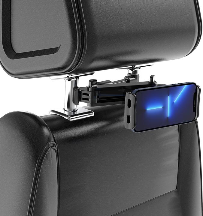Actual product image Wozinsky Adjustable headrest holder for tablet or phone black