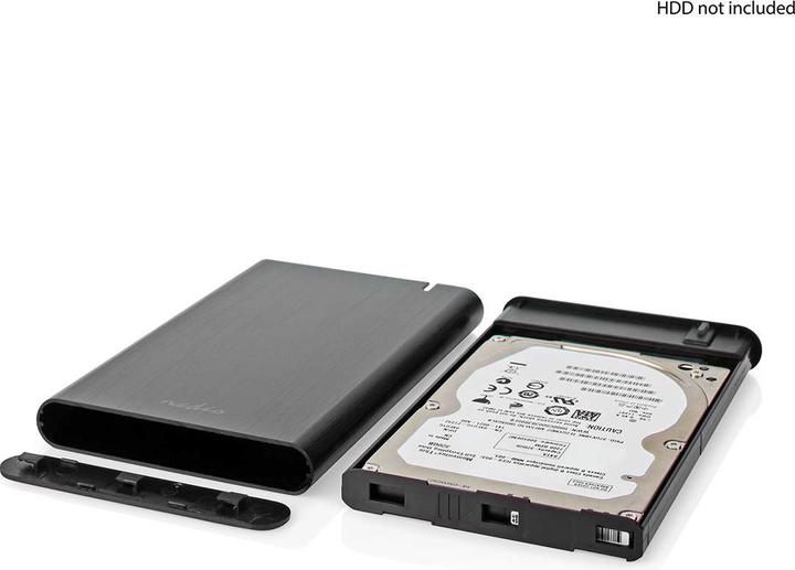 Produktbild Nedis Festplattengehäuse 2.5 " | USB 3.2 Gen1 | USB Type-A / USB Type-C™ | Notebook / PC | Aluminium (2.5")