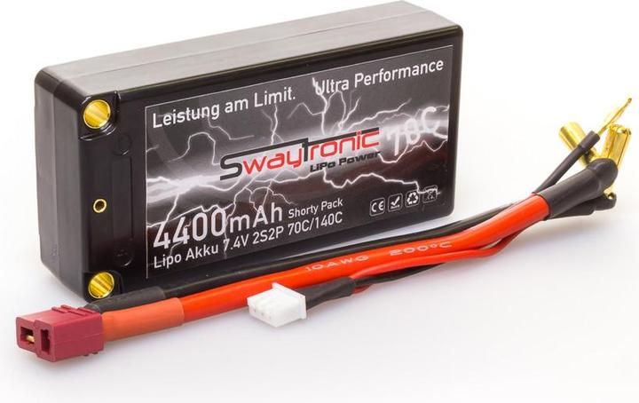 Actual product image Swaytronic HC 2S 70C/140C T-Plug (7.40 V, 4400 mAh)