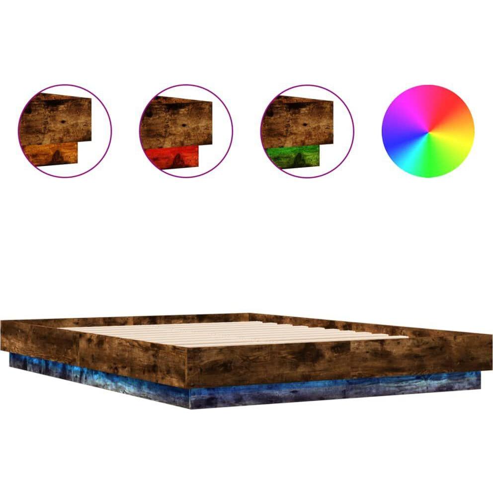 Thumbnail - VidaXL, Bett, Bettgestell mit LED (140 x 200 cm)