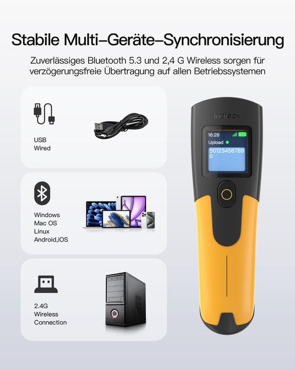 Produktbild Inateck N6015 (1D-Barcodes, 2D-Barcodes)