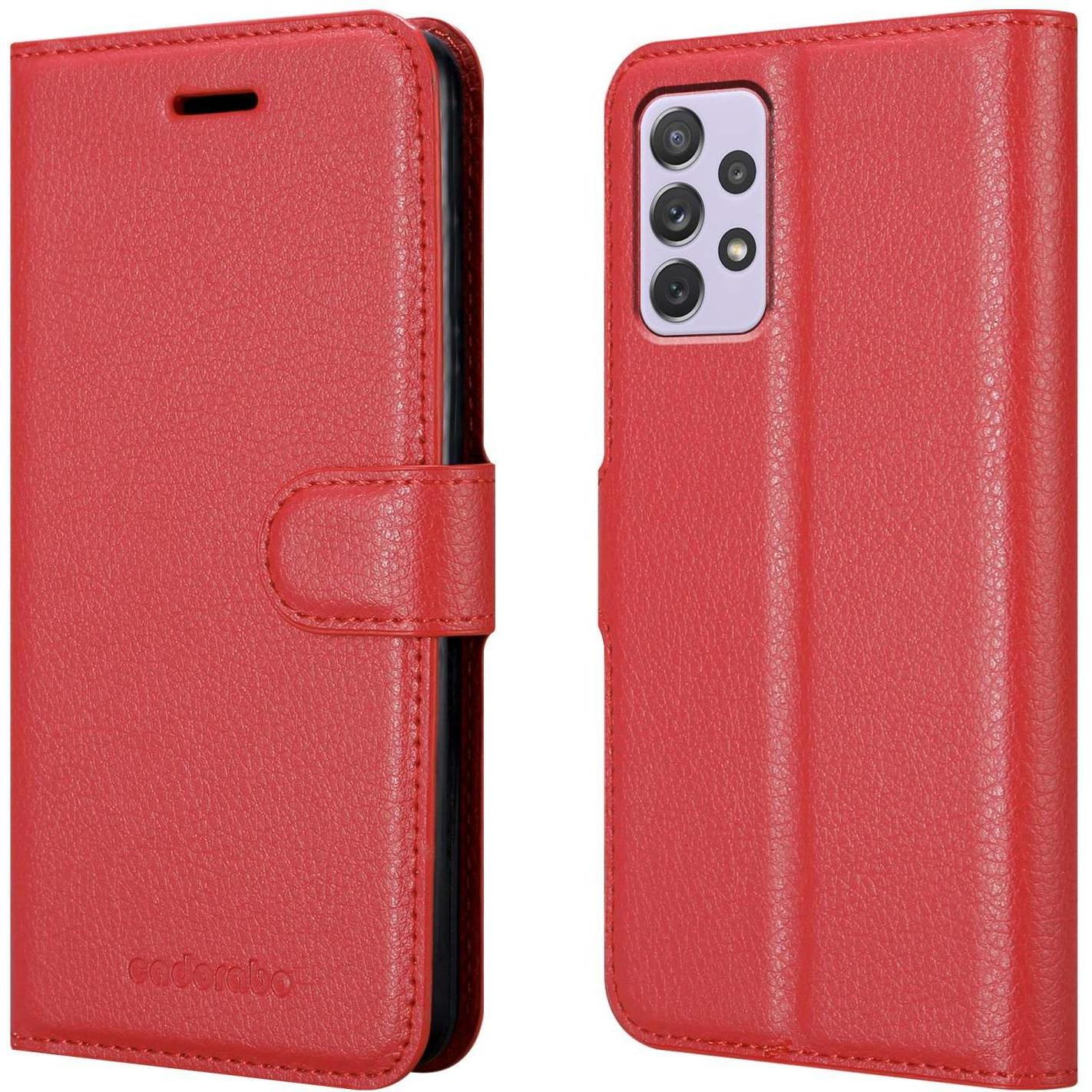 Thumbnail - Cadorabo Book Stand Hülle für Samsung Galaxy A73 5G (Samsung Galaxy A73 5G), Smartphone Hülle, Rot