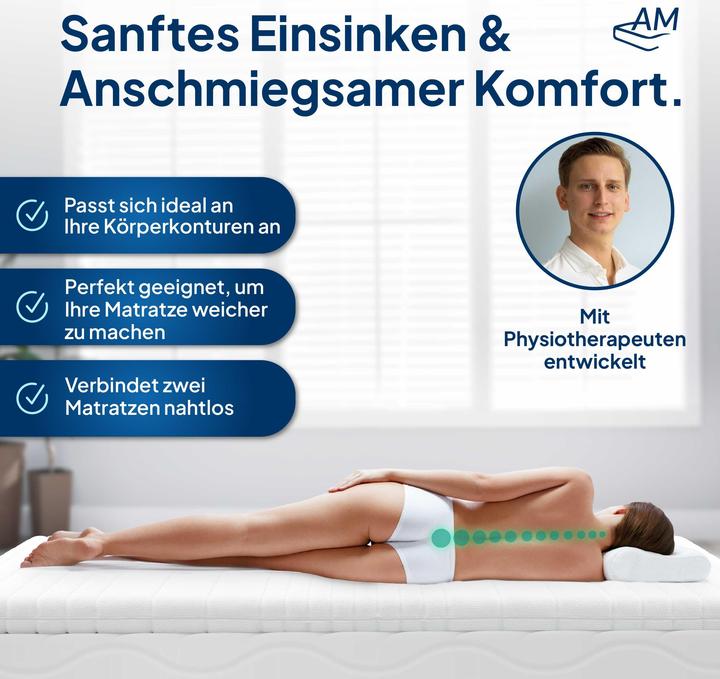 Produktbild AM Qualitätsmatratzen Viscoschaum Topper mit Memory Foam (160 x 200 cm)