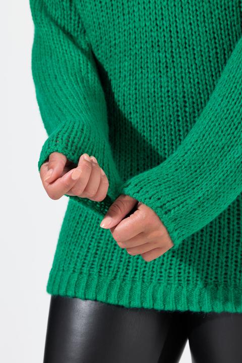 Produktbild Angel of Style Pullover, oversized, Ballonärmel, V-Ausschnitt. (50)