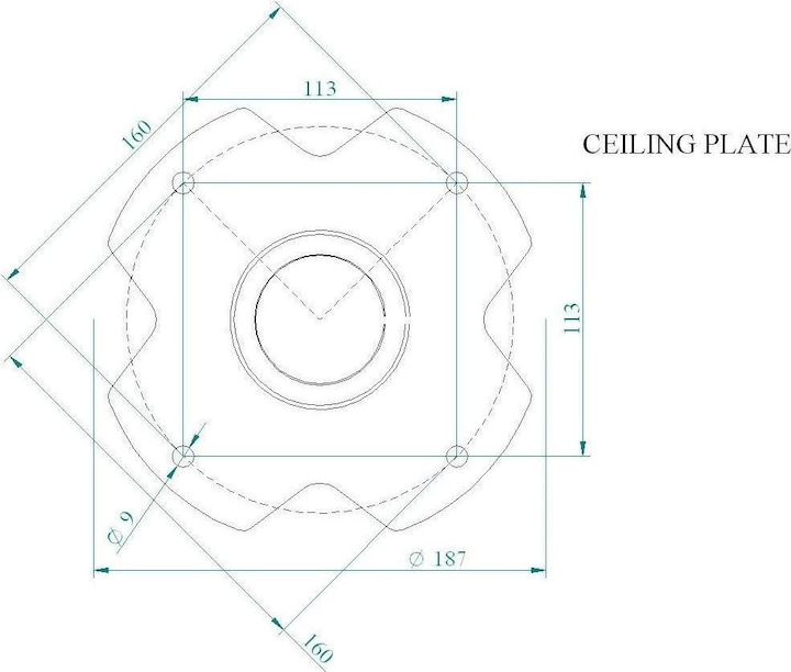 Actual product image Euromet ARAKNO Universal ceiling mount (Ceiling)