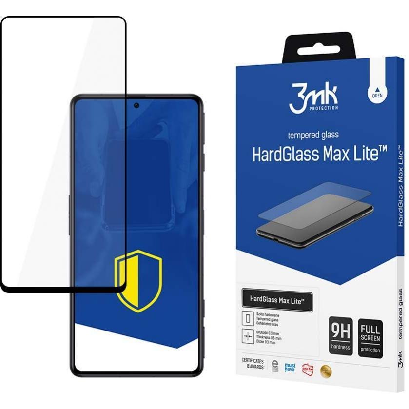 3Mk Nero Protettore Di Schermo Hardglass Max Lite (1 Pz., Xiaomi Poco F4 Gt), Pellicola Protettiva Smartphone,