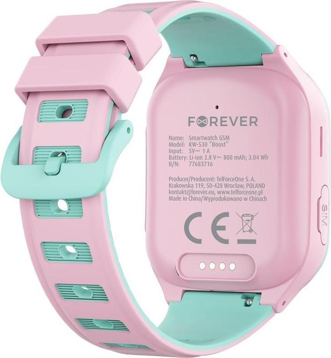 Produktbild Forever smartwatch GPS WiFi 4G Kids Boost KW-530 Pink (4G)