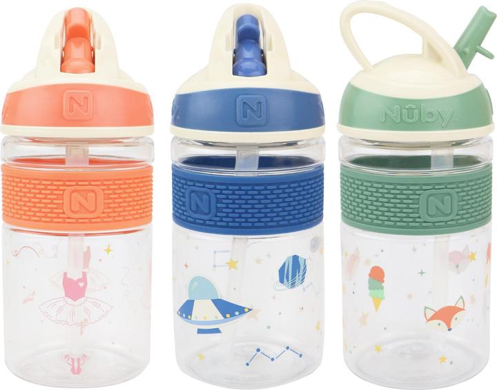 Immagine prodotto Nuby Tazza con cannuccia TRITAN con bocchino rigido e manico (360 ml)