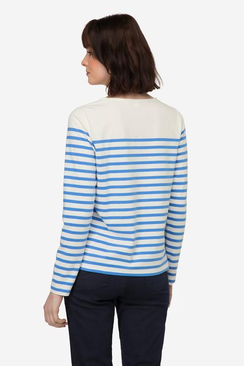 Produktbild Laurasøn T-Shirt, Ringel, Fisch Motiv, Rundhals, Langarm (XL)