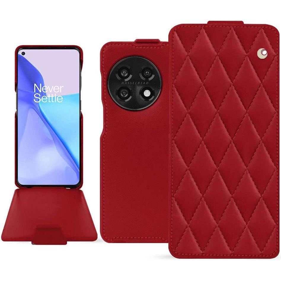 Noreve Lederschutzhülle vertikal (OnePlus 11), Smartphone Hülle, Rot