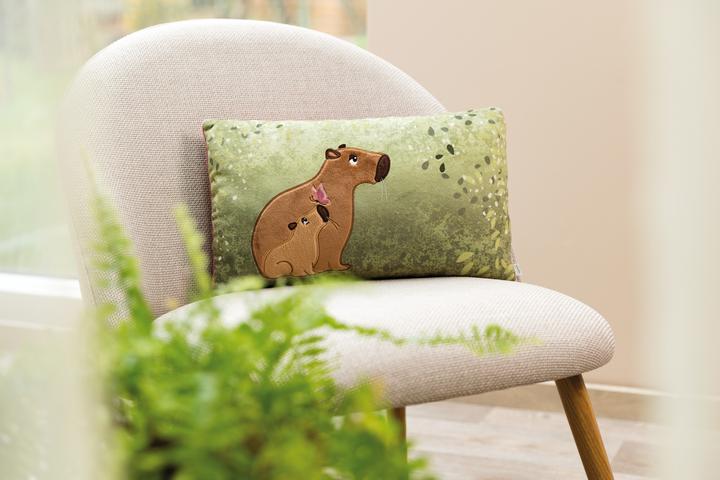 Image du produit NICI 61226 Coussin Capybara Capy-Barbara 43x25cm GREEN (43 x 25 cm)