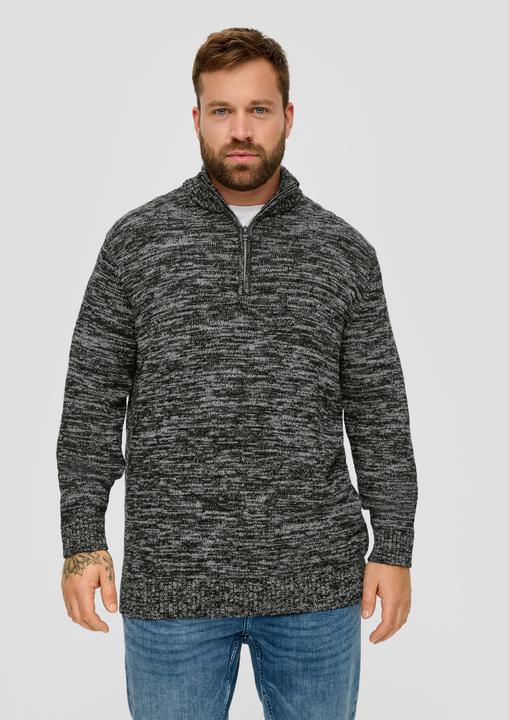 Produktbild s.Oliver Strickpullover Troyer-Pullover aus Moulinegarn (3XL)