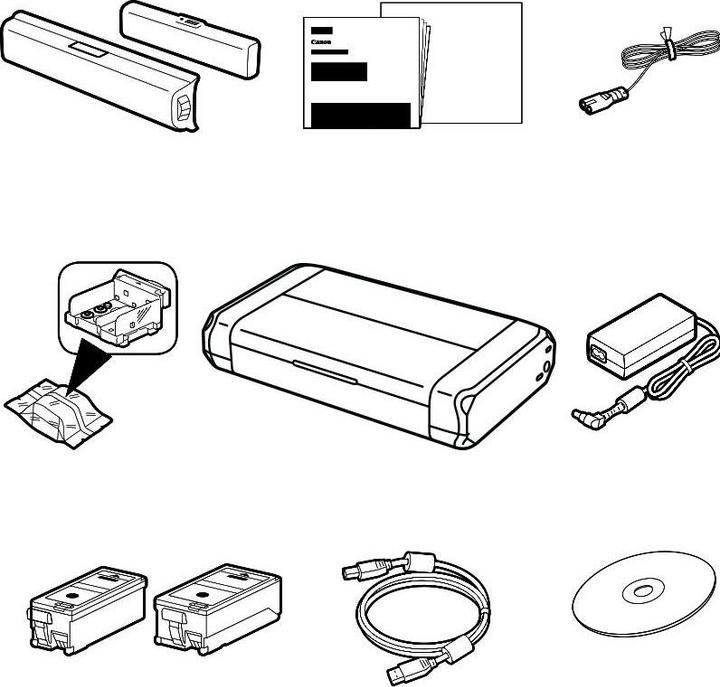 Actual product image Canon Maxify BX 110 with battery (Ink, Colour)
