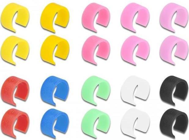 Produktbild Delock Netzwerkkabel RJ45 Cat.6A S/FTP mit farbigen Clips 3 m (S/FTP, CAT6a, 3 m)