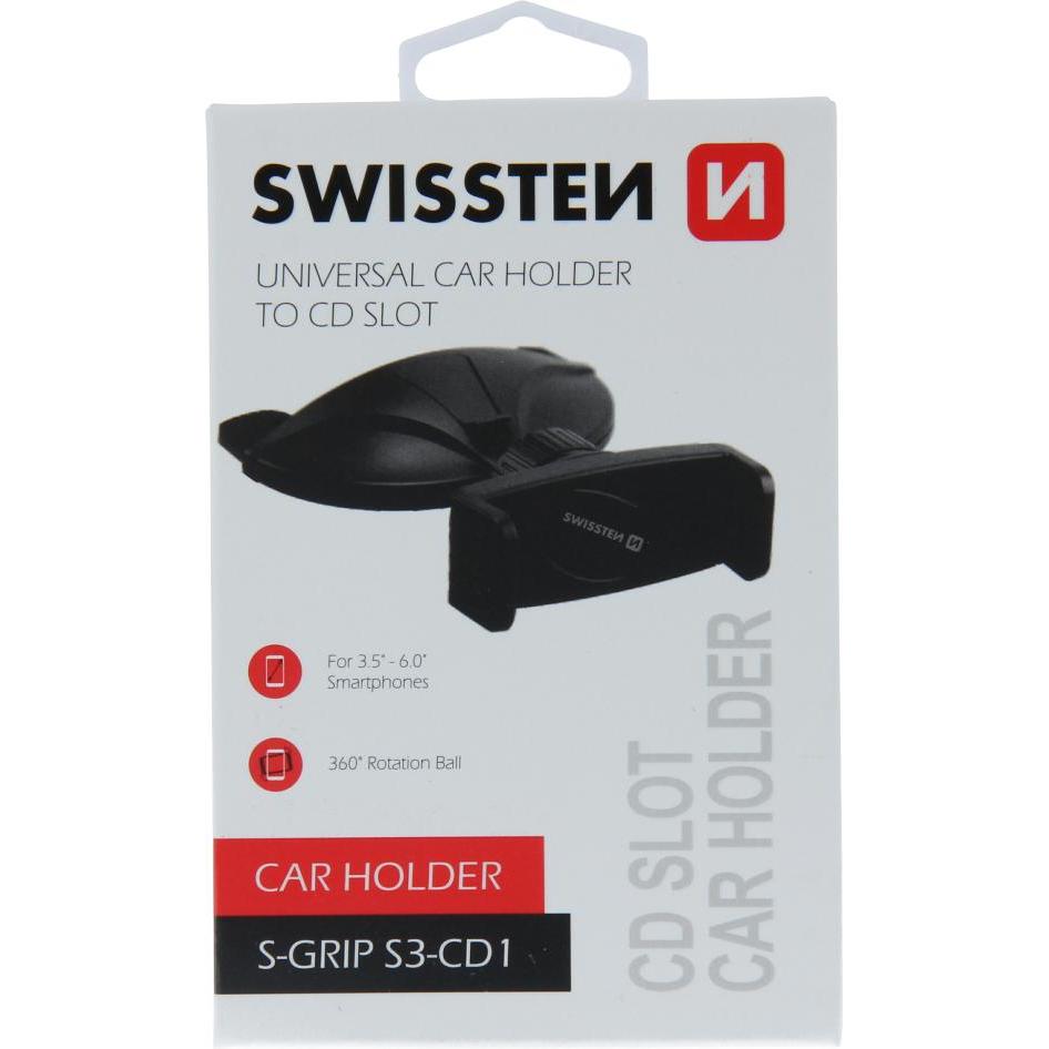 Thumbnail - Swissten Autohalterung S-GRIP S3-CD1, Smartphone Halterung, Schwarz