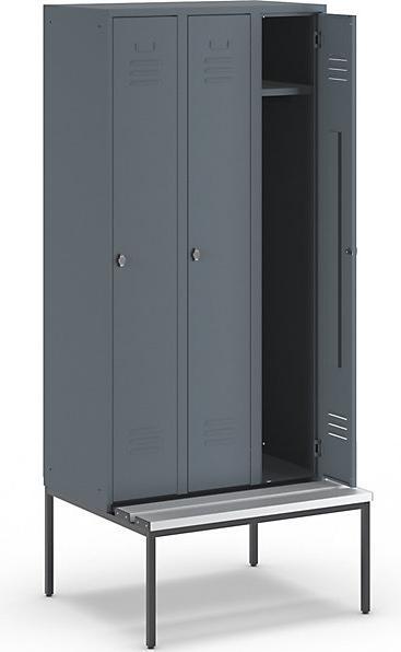 Actual product image Wolf Clothes locker with bench underneath (90 cm, 214 cm)