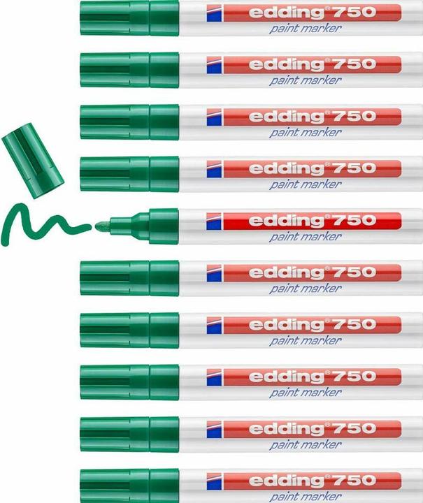 Actual product image Edding Paint marker 750, 2-4 mm, versch. Colors, versch. VE (Green, 4 mm, 10 x)