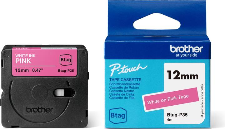 Actual product image Brother Btag (1.20 cm, Pink, White)