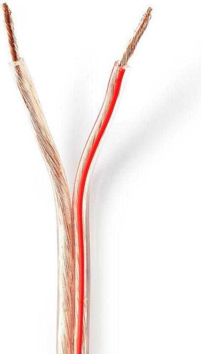 Actual product image Nedis Speaker cable | 2x 2.50 mm² | copper | 25.0 m | round | PVC | transparent | roll (25 m, 2.50 mm²)