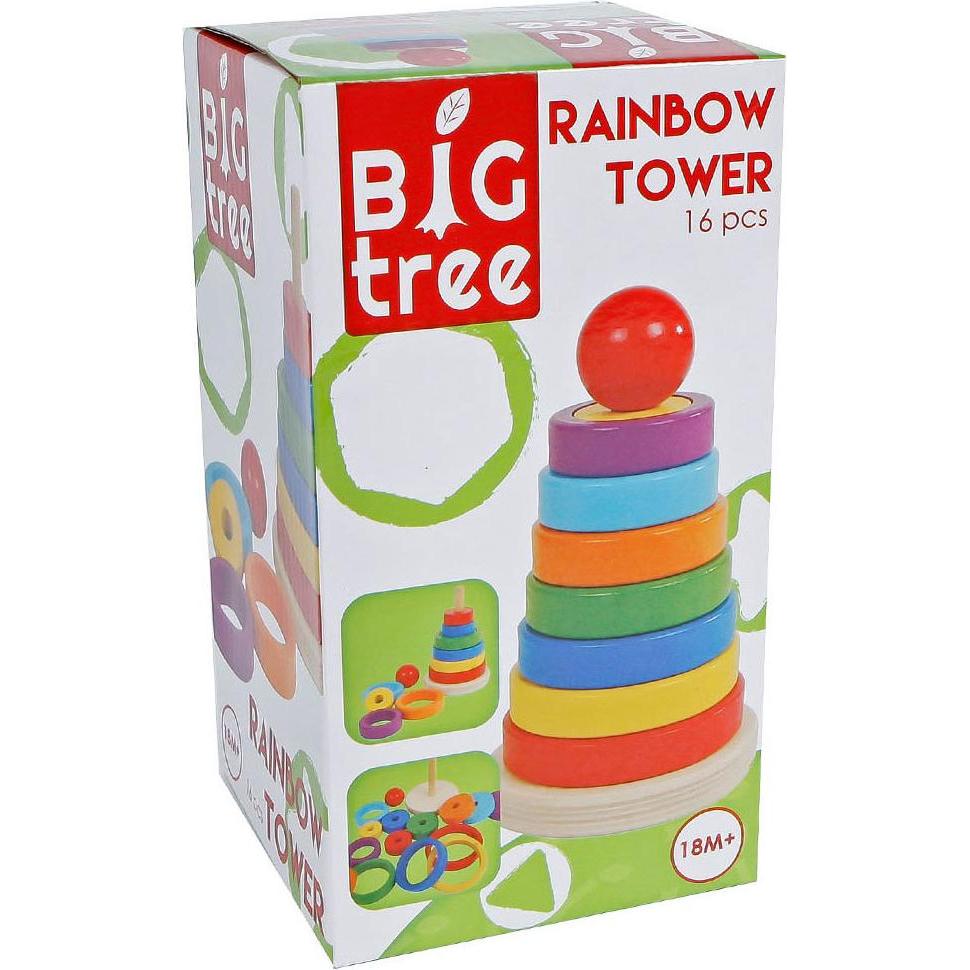 Thumbnail - Holz-Stapelpyramide FSC, 16-tlg.