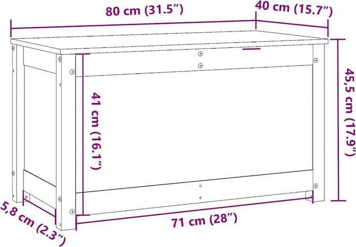 Actual product image vidaXL Truhe (80 cm, 1x)