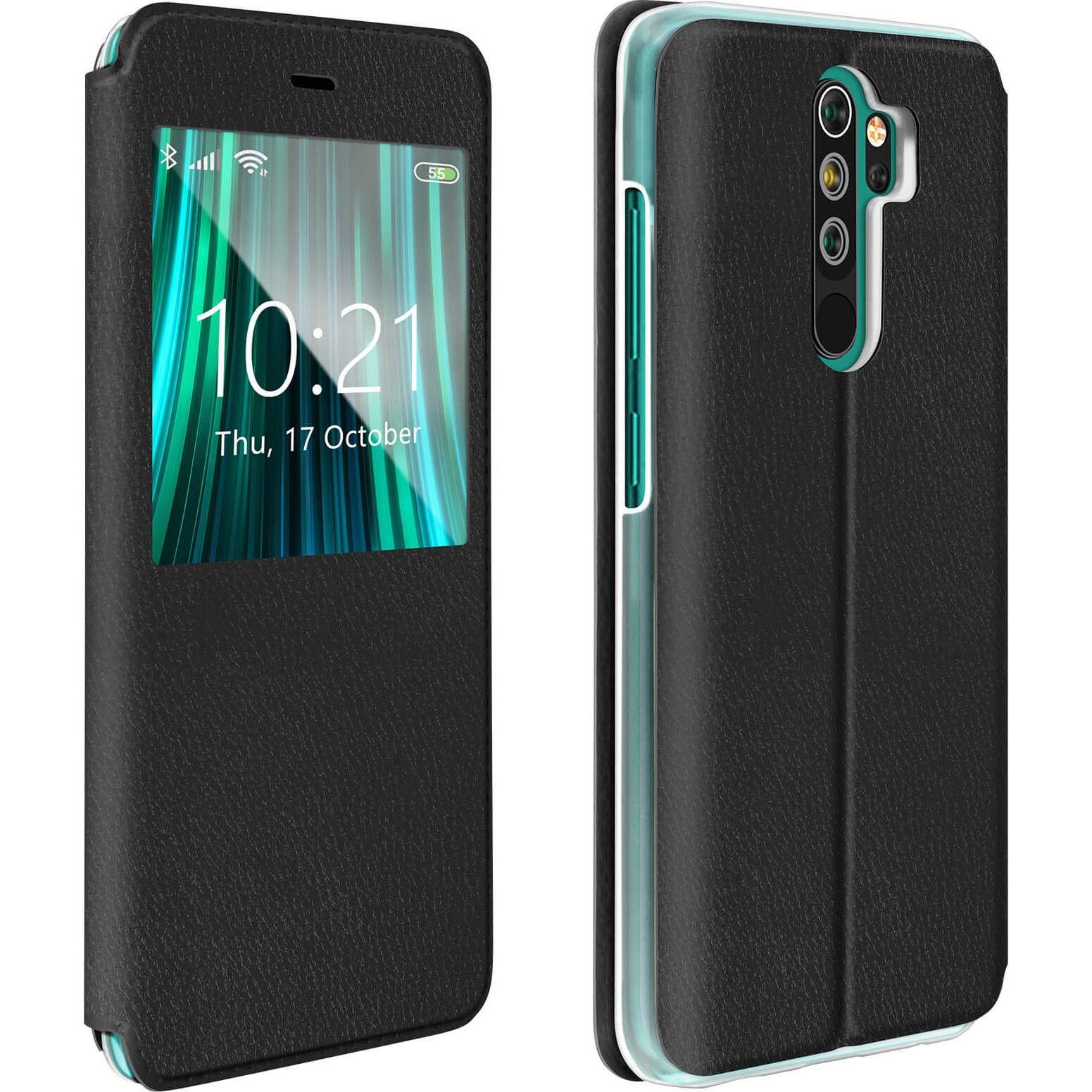 Avizar Sview Series (Xiaomi Redmi Note 8 Pro), Smartphone Hülle, Schwarz