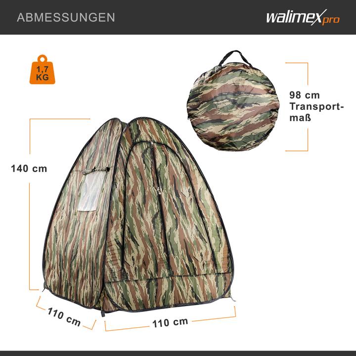 Actual product image Walimex Pop-Up Camouflage (Pitching tent, 1.70 kg, 1 person)