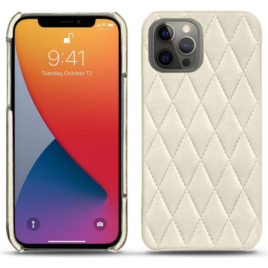 Noreve Lederschutzhülle (Apple iPhone 13 Pro), Smartphone Hülle, Weiss