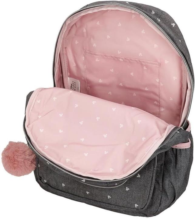 Actual product image Disney Mickey Studs Backpack with Trolley and Decorative Pompon (24.68 l)