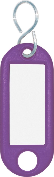 Produktbild Wedo Schlüsselanhänger S-Haken violett Grosspackung aus Kunststoff mit weissem