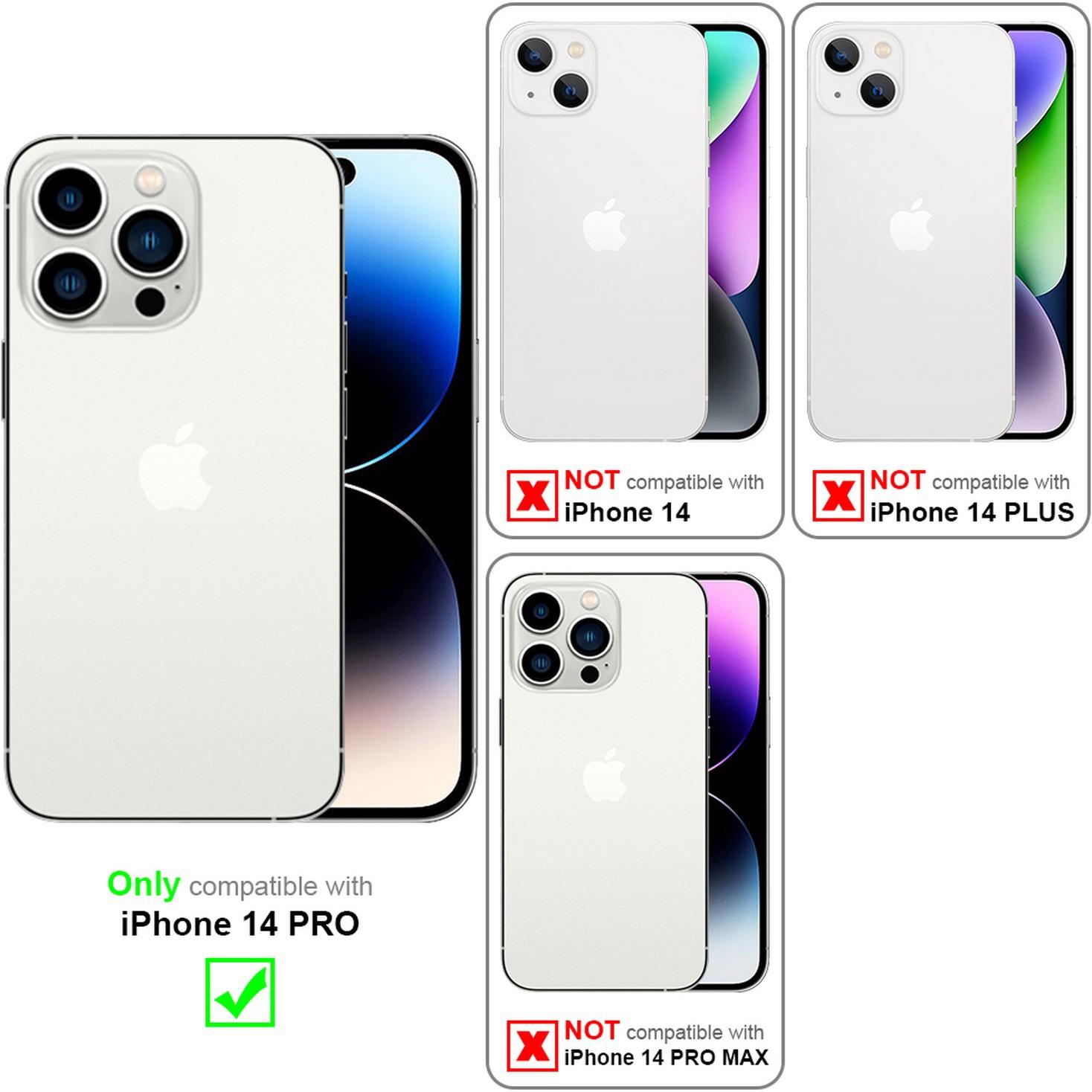 Thumbnail - Cadorabo Hülle für Apple iPhone 14 PRO im Book Invis. Magnet Style (Apple iPhone 14 Pro), Smartphone Hülle, Braun