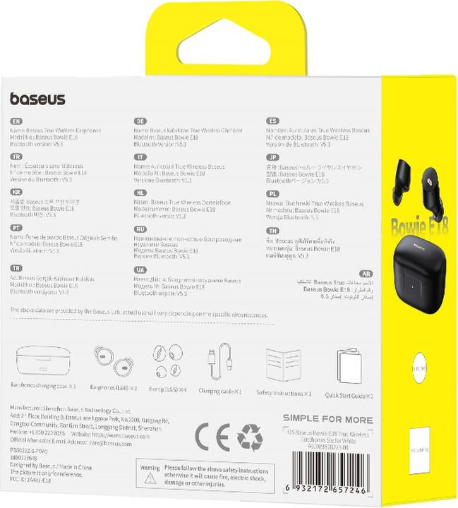 Productafbeelding Baseus Bowie E18 (NC, 25 h, Draadloze)