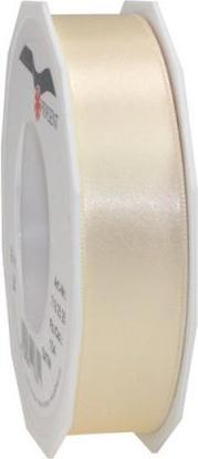 Actual product image Pattberg Gift ribbon satin 25mmx25m cream, satin ribbon wound up