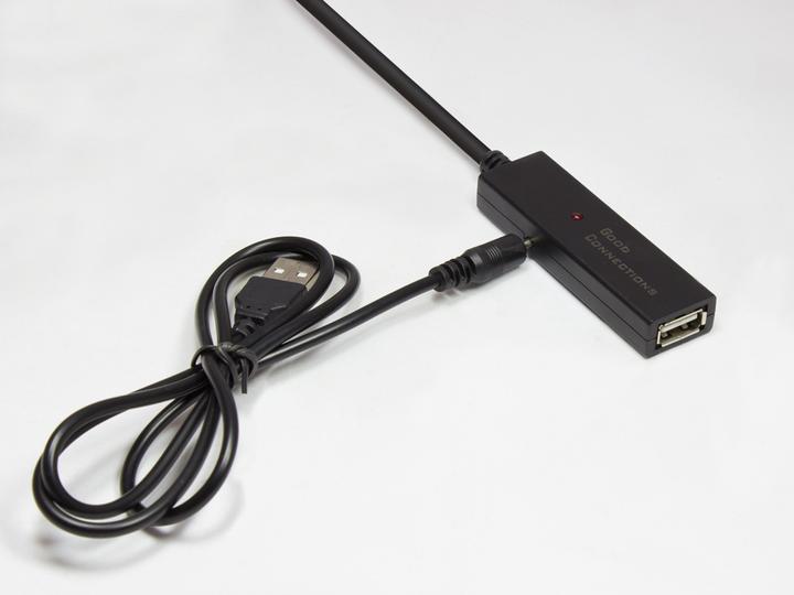 Produktbild Good Connections AKTIVES Verlängerungskabel USB 2.0, Stecker A an Buchse A, CU, schwarz, 15m, ® (15 m, USB 2.0)