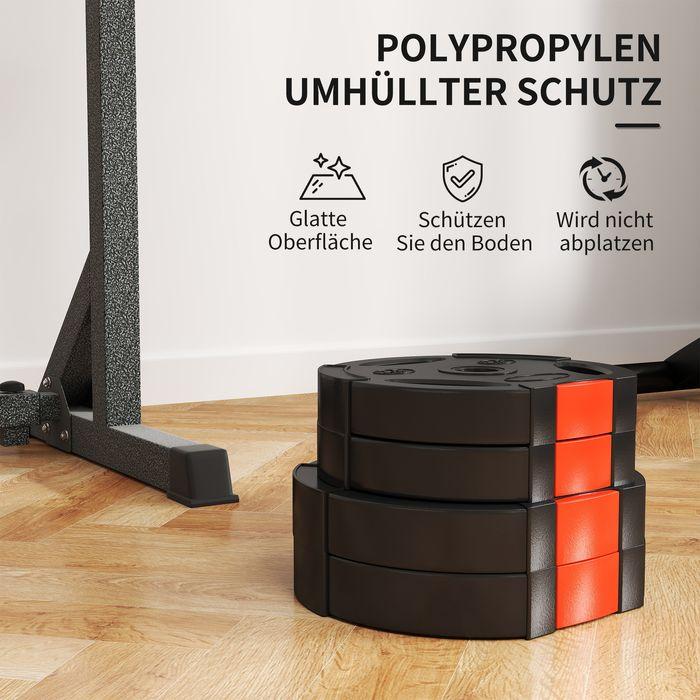 Image du produit Swisshandel24 4er-Set Hantelgewichte, 2 x 2,5 kg/5kg Gewichte, Hantelscheiben-Set, Schwarz (2 x 2,5 kg, 2 x 5 kg)