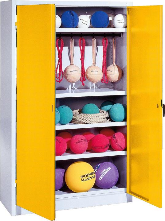 Produktbild C+P Sportgeräteschrank (HxBxT: 195x120x50 cm, mit Vollblech-Flügeltüren, Typ 2)