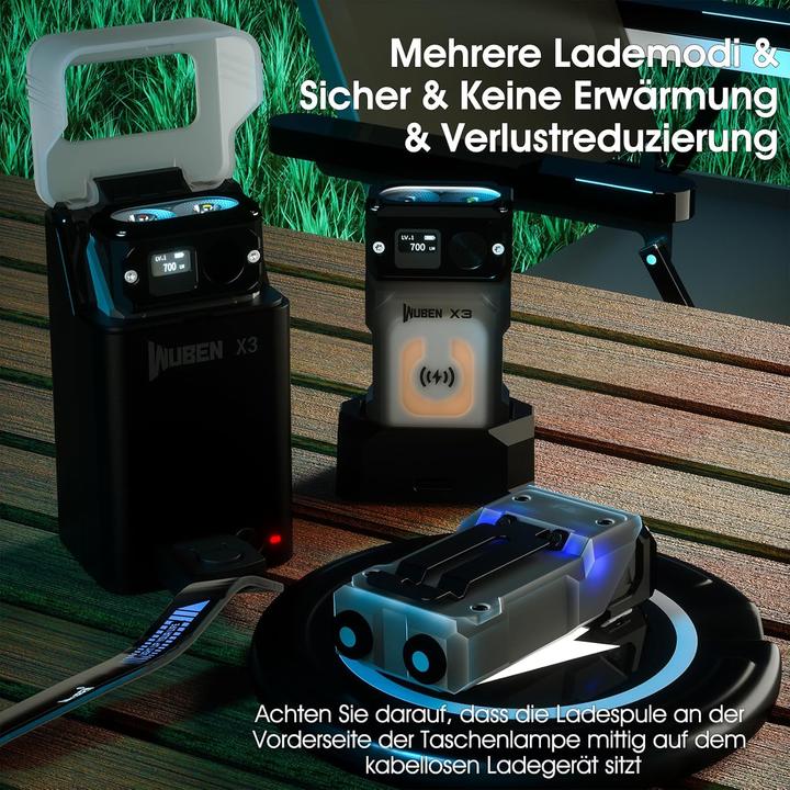 Actual product image Wuben X3charging station (7 cm, 700 lm)