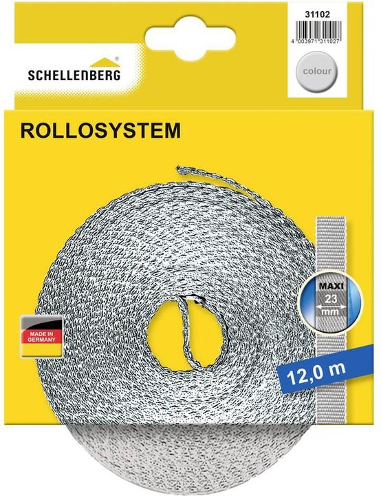 Actual product image Schellenberg Roller shutter belt Maxi 31102, 23mm/12m, grey (Roller shutter belt)