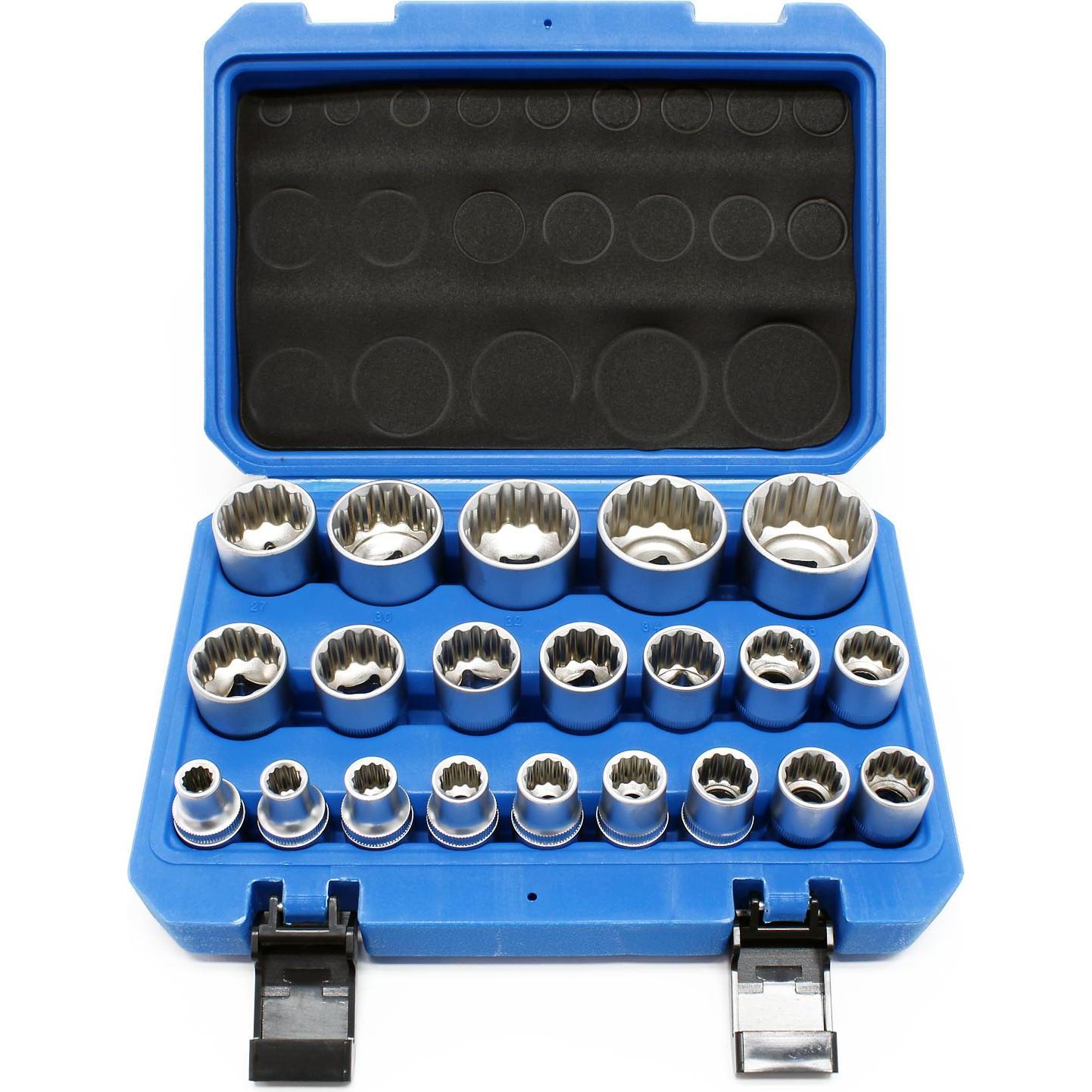 Thumbnail - Wiltec, Steckschlüssel + Stecknuss, Steckschlüssel Satz (32 mm, 19 mm, 12 mm, 24 mm, 14 mm, 22 mm, 16 mm, 34 mm, 10 mm, ...