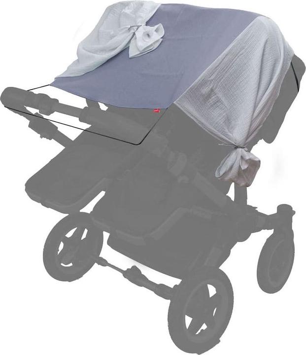 Actual product image Levily Twin pram sun shade Twins PURE grey